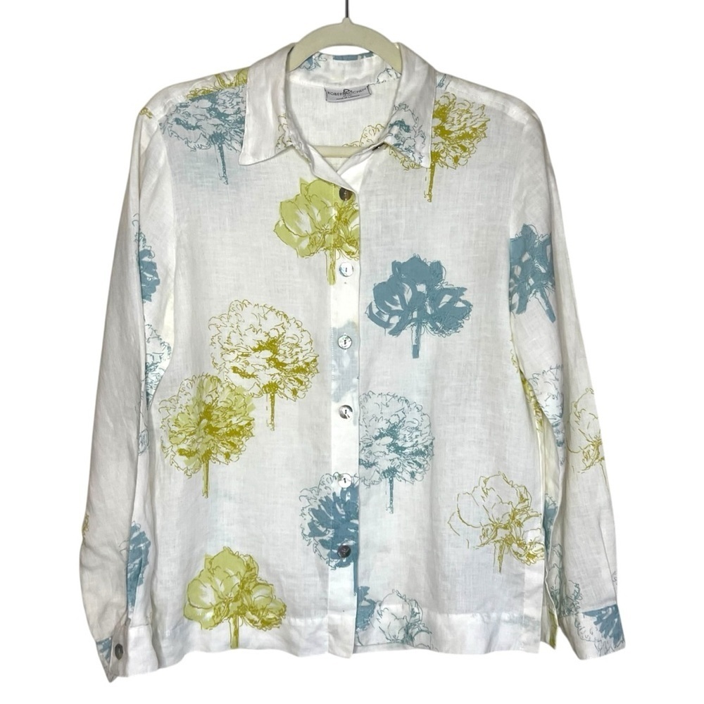 Robert Kitchen 100% Linen Button Down Made in Canada Size Medium